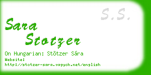 sara stotzer business card